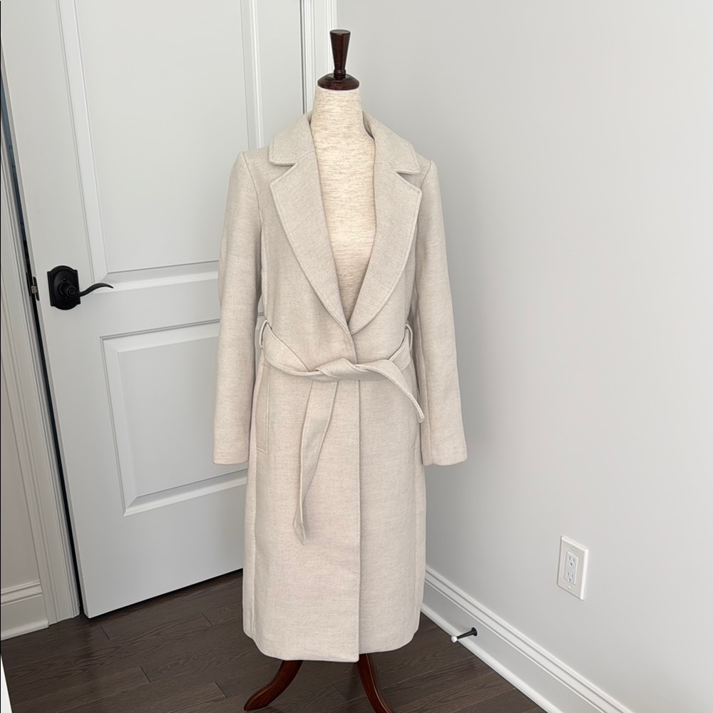 H&M Light Beige Wrap Trench Coat